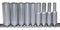TengTools M1407 9 Piece 1/4" Drive 6 Point Deep Metric Socket Clip Rail